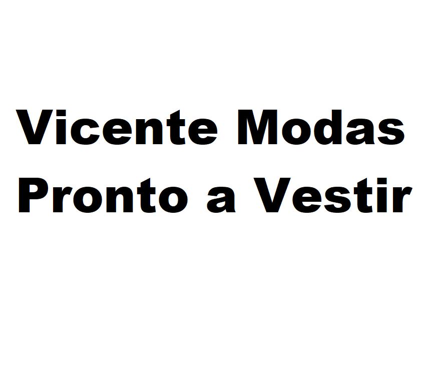 Logo Vicente Modas, Pronto a Vestir